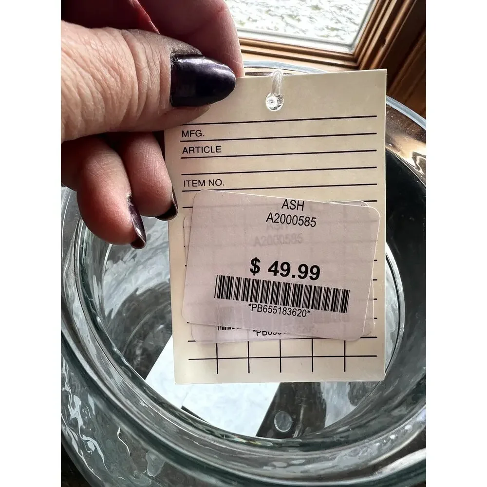 Lukasvale Small Vase, Clear Hammered Antiqued pewter-tone, NWT